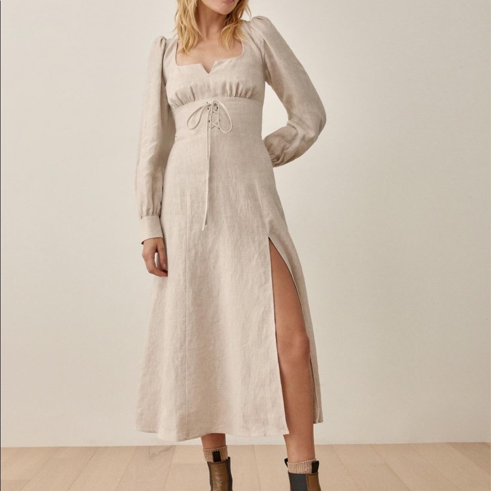 NWT Reformation Anton Linen Dress
